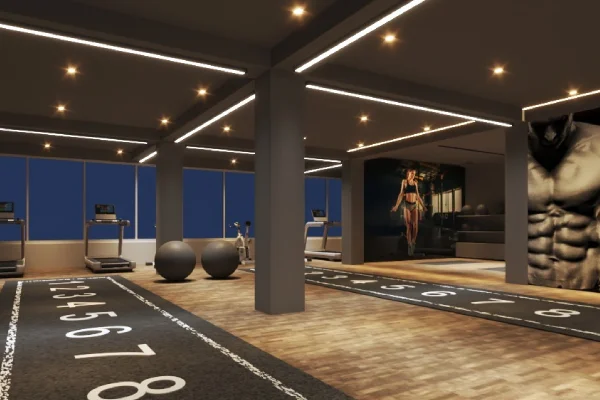 gym interiors by g cube studios