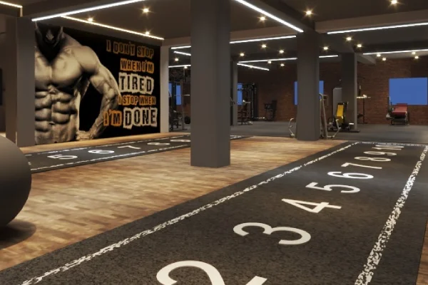 gym interiors by g cube studios