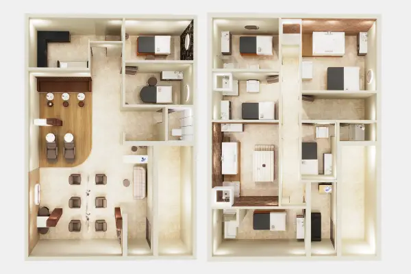 Cut & Color Salon interiors by g cube studios