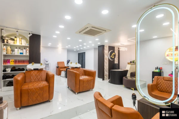 Cut & Color Salon interiors by g cube studios