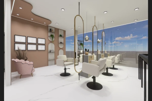 Noomtara Salon interiors by g cube studios